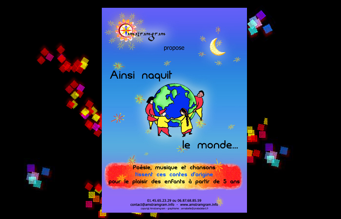 plaquette de notre spectacle Ainsi naquit le monde